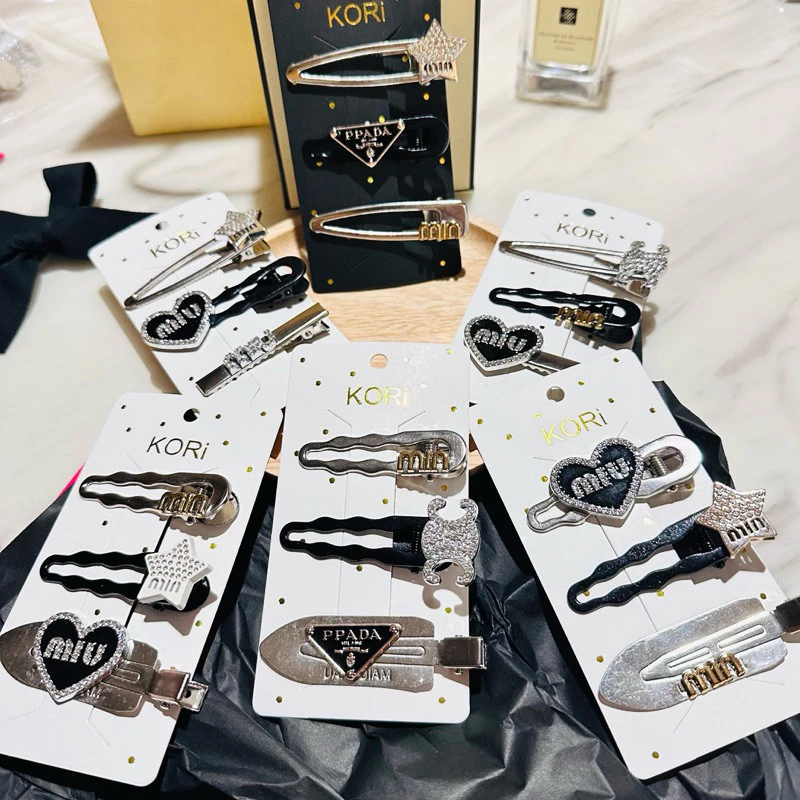 O1074 กิ๊บแบรนด์ แฟชั่นสไตล์เกาหลี 1เซ็ต 3ชิ้น 10฿ ราคาถูกที่สุด