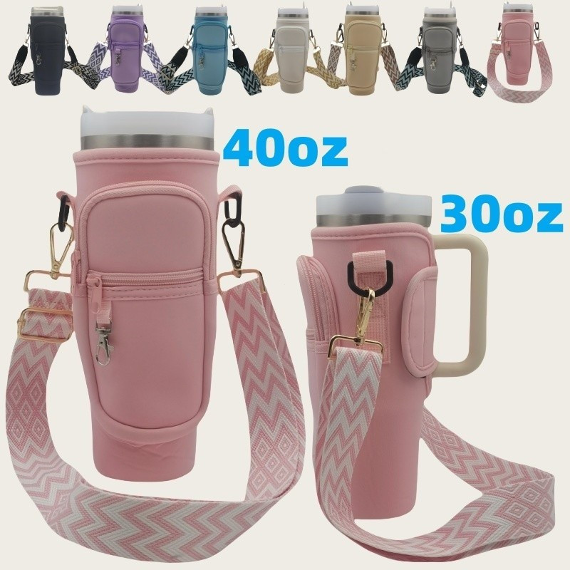 เหมาะสําหรับ owala/Stanley30oz 40oz Handle ถ้วย สายคล้องไหล่กว้าง 3.8 ซม. กันน้ํา Shock-proof ปรับสายได้ Cross-body