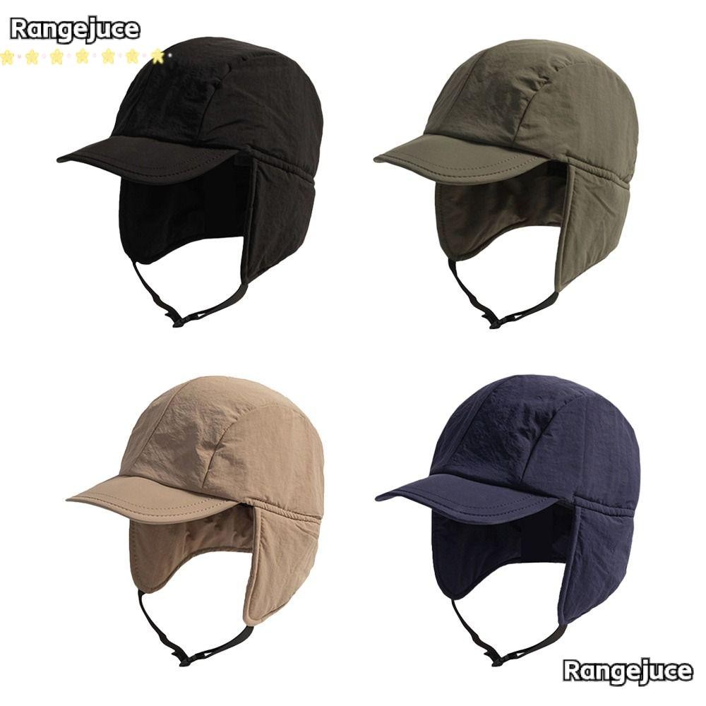 Rangejuce หมวก Bomber, หมวกฤดูหนาวญี่ปุ่นที่อบอุ่น, กลางแจ้งกันลมป้องกันหูหนา Ushanka หมวกขนสัตว์สําหรับผู้ชายผู้หญิง