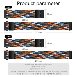 20 มม.22 มม.แม่เหล็ก Braided Loop สําหรับ Realme นาฬิกา S/S pro กีฬาสายรัดข้อมืออุปกรณ์เสริมสําหรับ Realme นาฬิกา 5 / 3 /3pro /2 / 2Pro / T1 สร้อยข้อมือไนลอนยืดหยุ่น