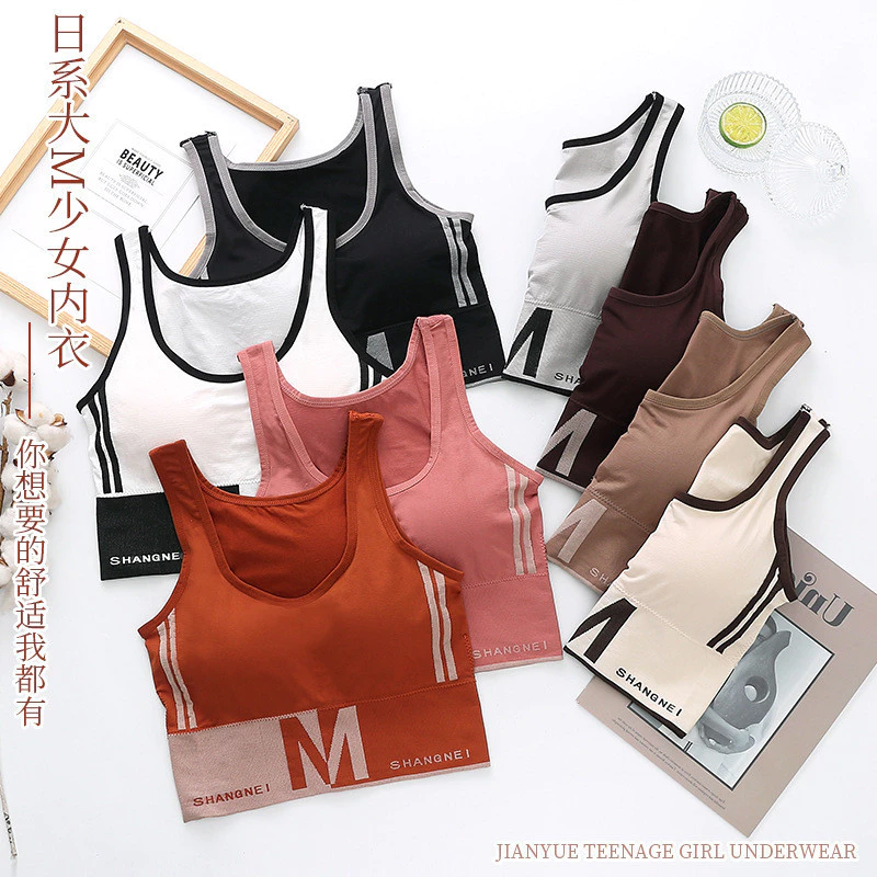 บราสปอร์ต ไม่มีหลัง สีบล็อก เสื้อกั๊กฟิตเนส ชุดชั้นในผู้หญิง thumbnail 4