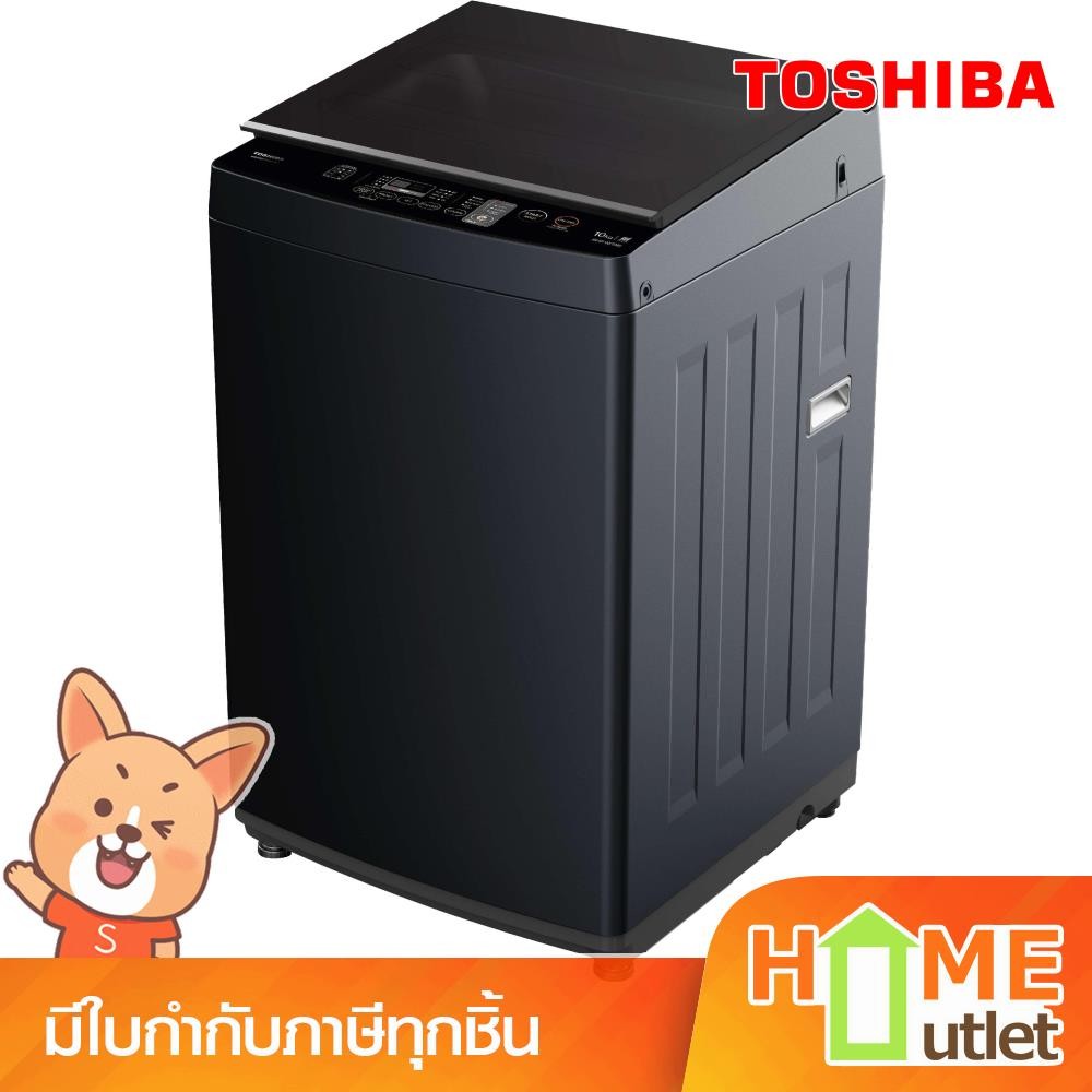 TOSHIBA เครื่องซักผ้าอัตโนมัติ 10 กิโลกรัม สีดำ รุ่น AW-M1100PT(MK) (22331)