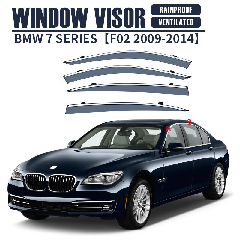 เหมาะสําหรับ BMW/7 Series Long Axis Rain Baffle Rain Eyebrow BMW 7 Series Window visor ขายร้อนพร้อมส