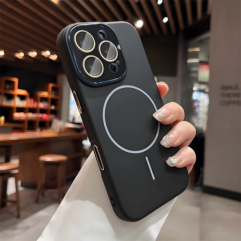 ซิลิโคนเหลวเคสโทรศัพท์แม่เหล็กเข้ากันได้สําหรับiphone16promax 11promax 14promax 15promax 16pro 13promax 14pro 15pro 12promax 11 Anti-Fingerprintsกันกระแทกปลอก