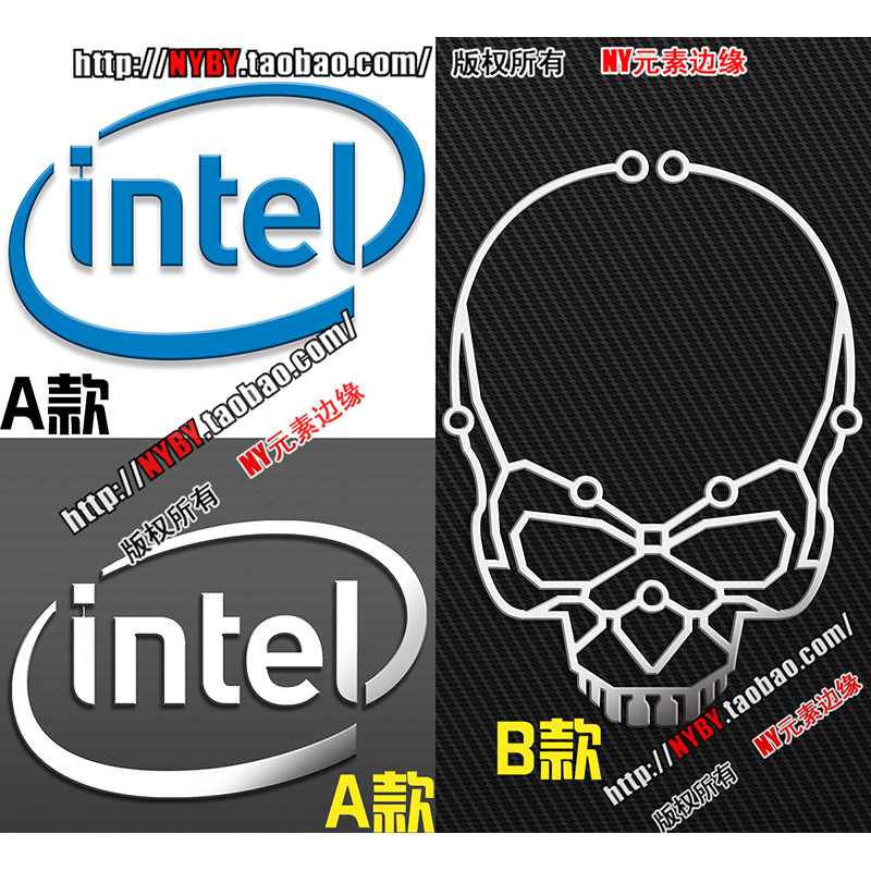 สติ๊กเกอร์ intel/intel LOGO สติ๊กเกอร์โลหะ สติ๊กเกอร์โน๊ตบุ๊ค สติ๊กเกอร์ป้องกันรังสีคอมพิวเตอร์ สติ๊