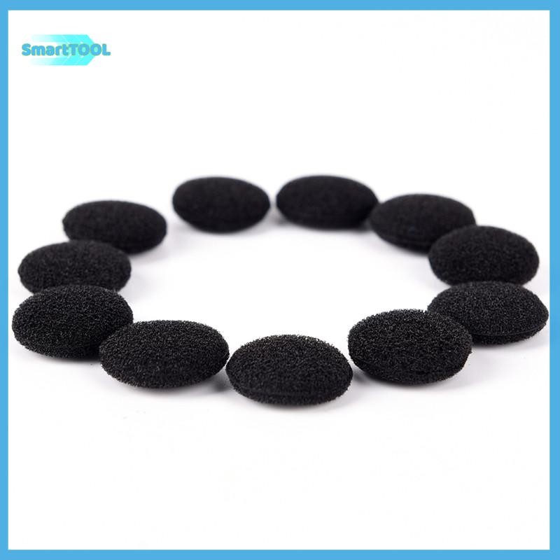 Utzn> 30 ชิ้นสีดําโฟมนุ่มฟองน้ําแผ่นรองหูฟังหมวกเอียร์บัดสําหรับหูฟังฝาครอบใหม่