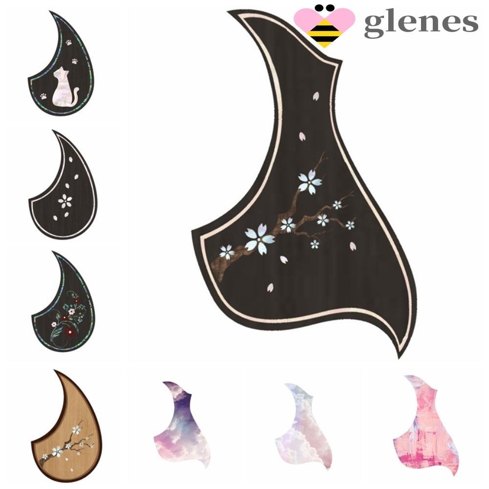 Glenes สติกเกอร์ปิ๊กการ์ด PVC ลายการ์ตูน มีกาวในตัว ป้องกันรอยขีดข่วน ขนาดเล็ก สําหรับกีตาร์