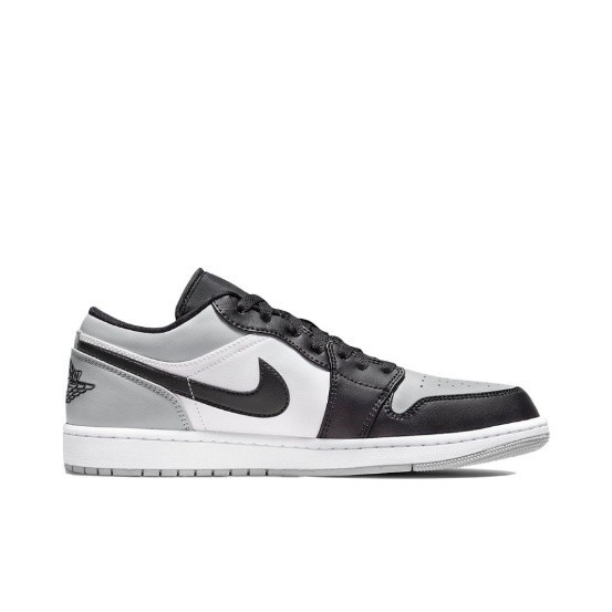 Nike  Air Jordan1 Low Shadow Toe Little black and gray toes Sports shoes styleรองเท้ากีฬา การเคลื่อ