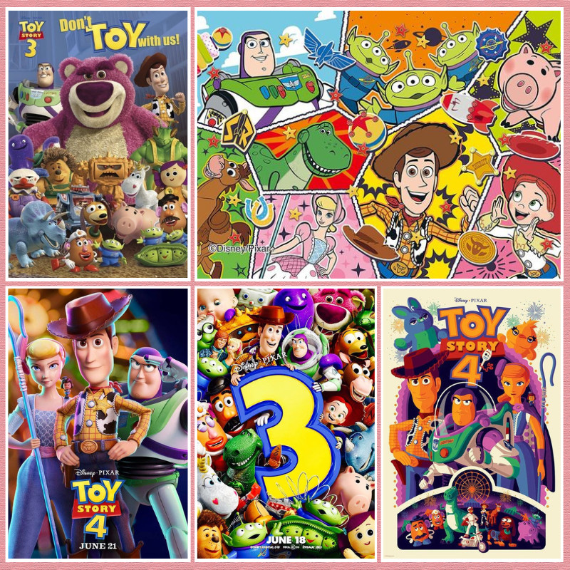 🔥ปริศนา🔥【Toy Story】Jigsaw Puzzle 300/500/1000 ชิ้นไม้ปริศนาการจัดส่งที่รวดเร็วปริศนาของขวัญวันเกิดปร