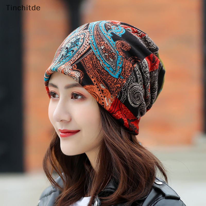 [Tinchitde] หมวกผ้าโพกหัว ให้ความอบอุ่น เหมาะกับใส่กลางแจ้ง แฟชั่นฤดูหนาว สําหรับผู้หญิง