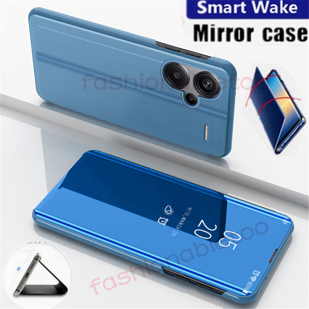 เคสโทรศัพท์มือถือหนัง แบบฝาพับกระจก กันกระแทก สําหรับ Redmi Note 13 pro plus 13pro+ 13proplus 13R pro 13Rpro 13 Turbo 13Turbo Note13proplus Note13pro+ 4G 5G