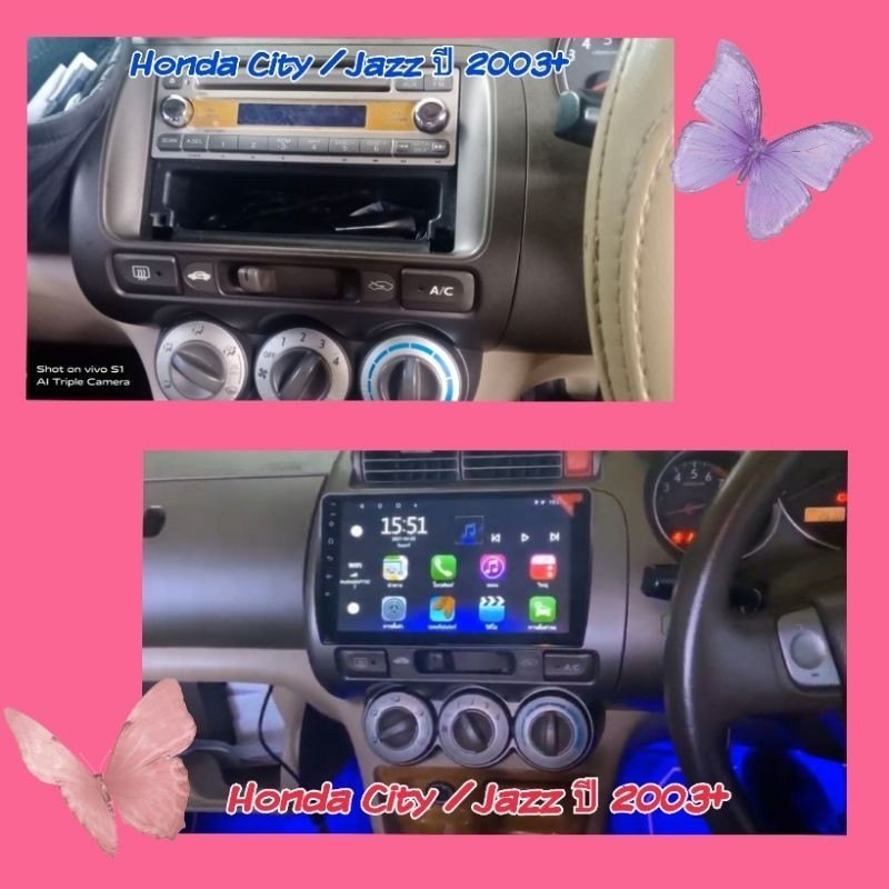 วิทยุรถยนต์ จอแอนดรอย Honda City ZX /Jazz ปี03-08📌Alpha coustic T5 1K / 2แรม 32รอม 8คอล Ver.12 DSP