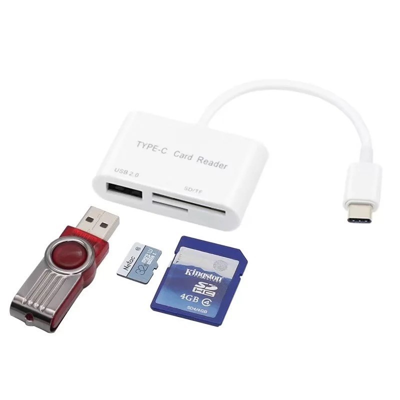 ส่งไว ประกัน1ปีเต็ม! Card Reader USB 3.1 USB-C Card Reader Connection Adapter Hub TF SD for Type-C PC Phone