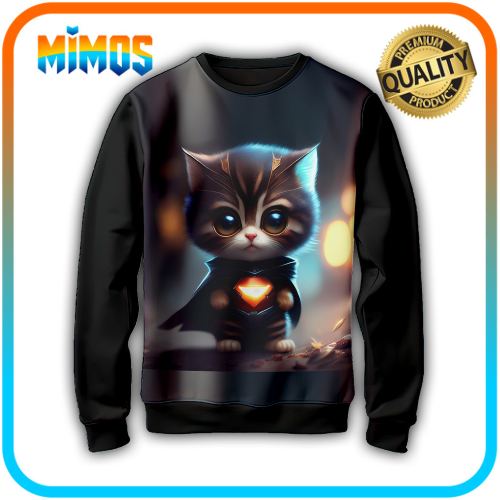 3D การ์ตูน TV Animation Cat Hero เสื้อกันหนาว 02MM009 _SW สําหรับอายุ 1-12 ปี
