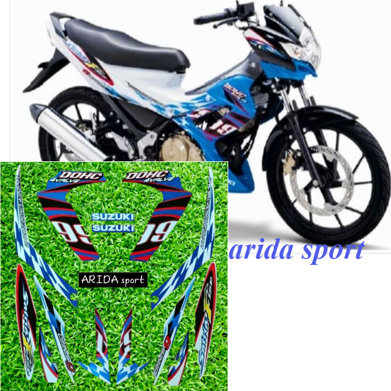 สติ๊กเกอร์ Striping Suzuki Satria F150 fu f 150 fu 99 น้ําเงิน ขาว 2012 motif ดั้งเดิม
