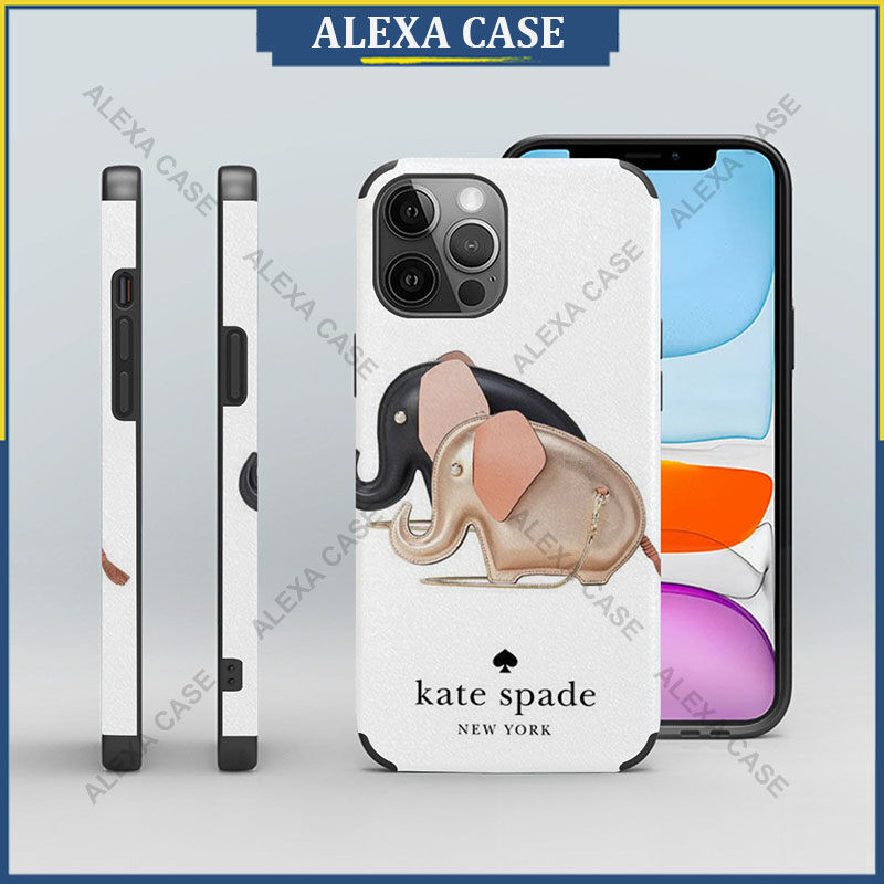 V4lmc7 เคสป้องกันโทรศัพท์มือถือหนังแกะ ลาย Kate Spade สําหรับ iPhone 15 Pro Max 14 Pro Max 13 Pro Max 12 Pro Max XS Max 8 Plus SE