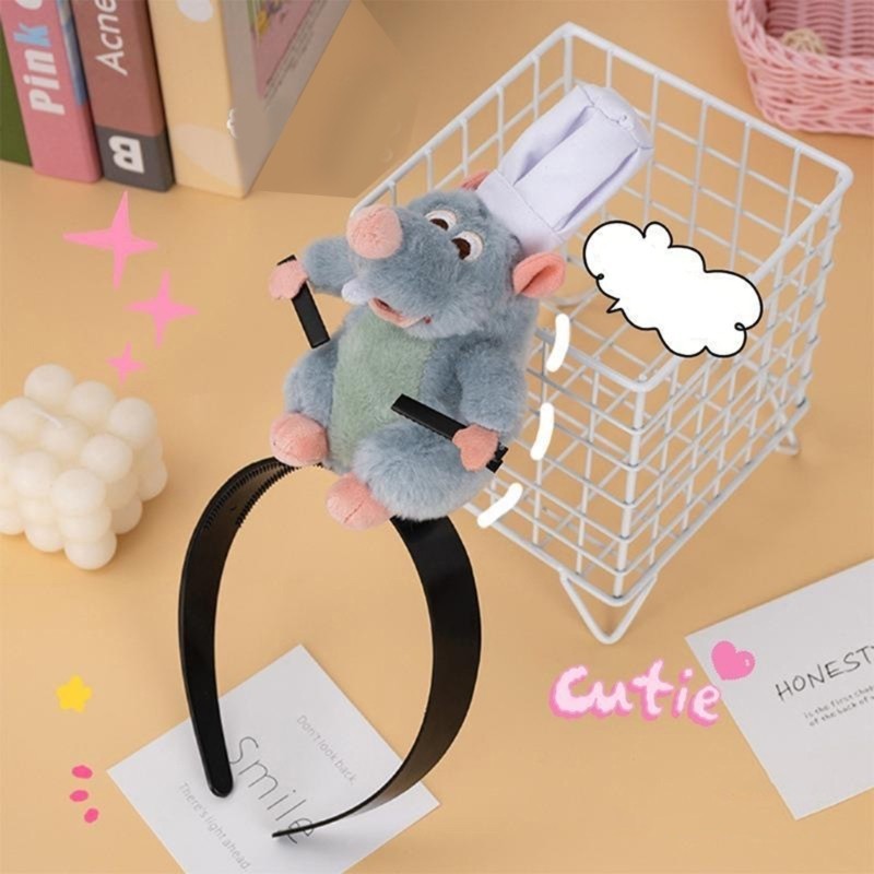 Zuo ที่คาดผม การ์ตูนหนูน่ารัก ที่คาดผมเชฟ ที่ไม่ซ้ําใคร ที่คาดผม คอสเพลย์ แฮนด์เมด เครื่องประดับผม