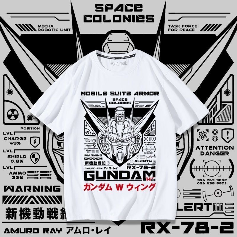COD Mobile Suit Gundam Anime เสื้อยืดผ้าฝ้า S-5XL
