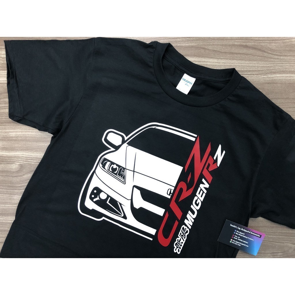 เสื้อยืด ลาย Honda CRZ Mugen RZ สีดํา