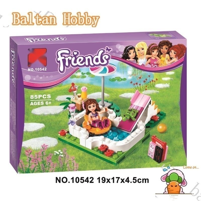 Baltan toy HB32 บล็อคตัวต่อ รูปสระว่ายน้ํา Olivia's Garden Pool 41090 10542 ของเล่น สําหรับเด็กผู้หญิง EF3