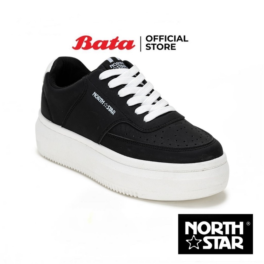 Bata บาจา by North Star รองเท้าผ้าใบสนีคเกอร์ แบบผูกเชือก แฟชั่น ลำลอง ดีไซน์เก๋ สวมใส่ง่าย สำหรับผู้หญิง สีขาว รหัส 5201093