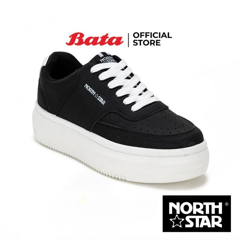 Bata บาจา by North Star รองเท้าผ้าใบสนีคเกอร์ แบบผูกเชือก แฟชั่น ดีไซน์เก๋ สวมใส่ง่าย สำหรับผู้หญิง สีขาว รหัส 5201093
