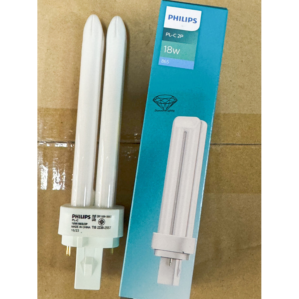 PHILIPS หลอดตะเกียบ หลอดตะเกียบแบบเสียบ ขั้ว G24 ฟิลิปส์มาสเตอร์ MASTER PL-C 2P 18W/865 ของแท้ แพคเกจใหม่ ราคาส่ง 99.-