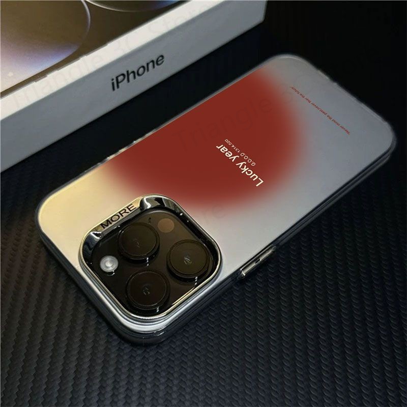 ใหม่ เคสโทรศัพท์มือถือ ลายสุนทรียศาสตร์ปีใหม่จีน สีแดง หลากสี สําหรับ Apple Iphone 15promax 14 13 12 11 7
