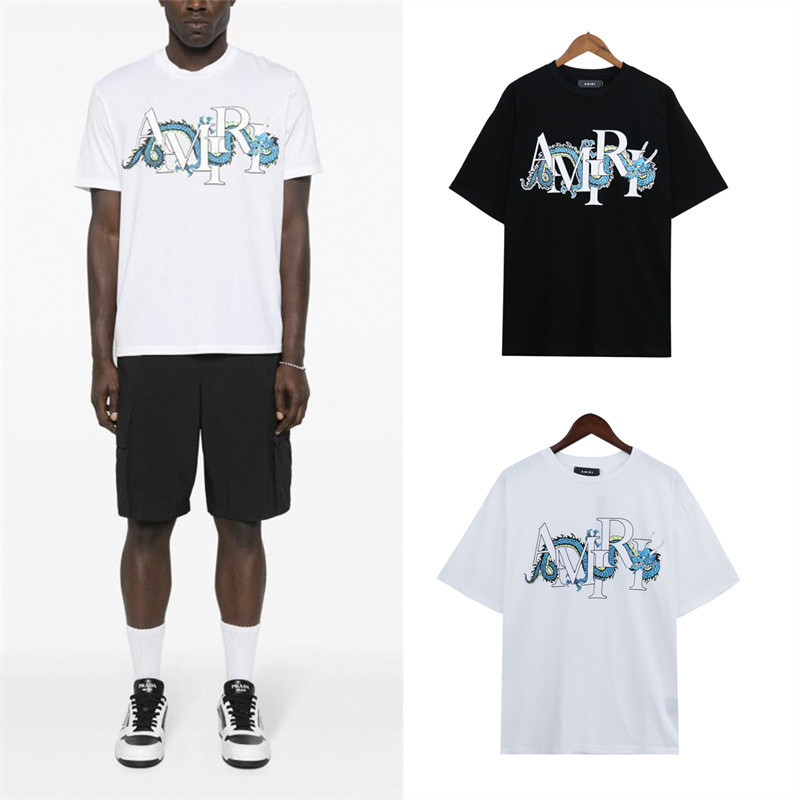 สตรีทแฟชั่นผู้ชายและผู้หญิงผ้าฝ้ายเสื้อยืดตัวอักษรเสื้อแขนสั้นเสื้อลําลอง
