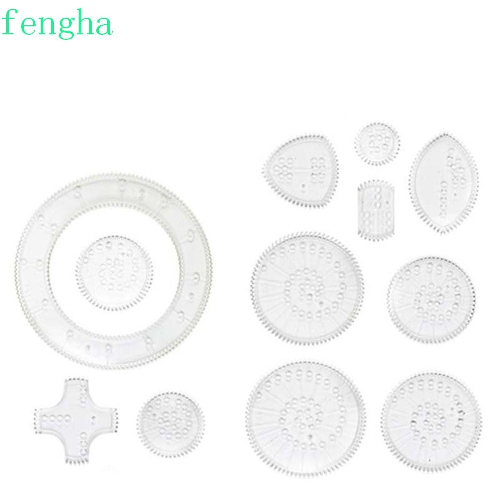 Fengha ของเล่นไม้บรรทัดเรขาคณิต หมุนได้ สําหรับวาดภาพกราฟฟิตี้ DIY