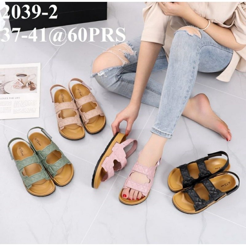 ADELIA- JOLIE รองเท้าแตะผู้หญิงนําเข้าสายรัดหลัง 2039/รองเท้าแตะสายรัด Velcro ของผู้หญิง