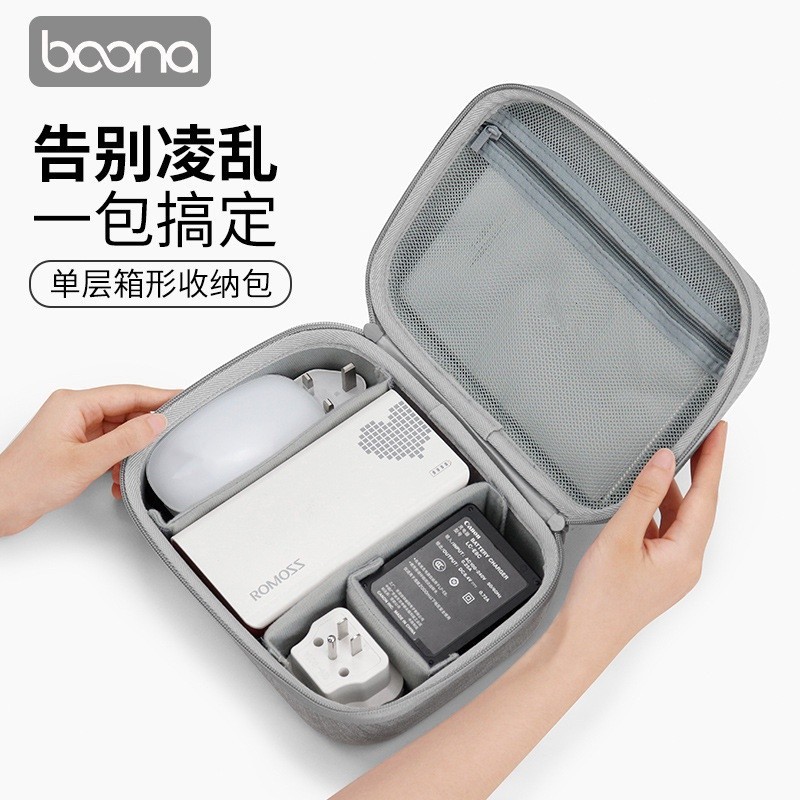 baona กระเป๋าเคส EVA แบบแข็ง กันกระแทก สําหรับจัดเก็บอุปกรณ์อิเล็กทรอนิกส์ สายชาร์จ แล็ปท็อป แท็บเล็ต iPad