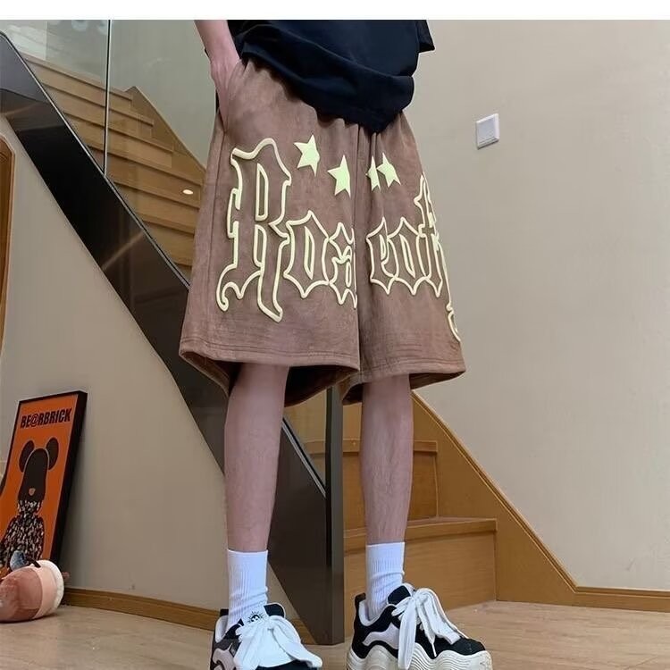 กางเกงวอร์มขาสั้น ขากว้าง ทรงหลวม ขนาดใหญ่ สไตล์อเมริกัน สําหรับผู้ชาย ไซซ์ M - 8XL