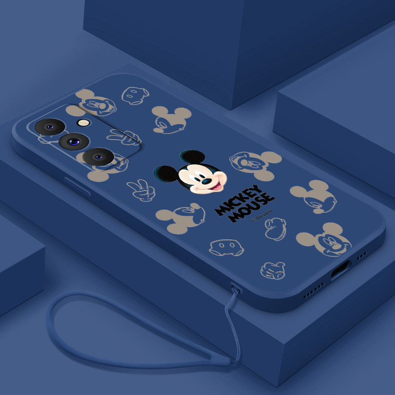 Samsung Galaxy A06 A16 Casing Mickey Family Mobile Case Cute Mouse Silicon Liquid Rubber Cover