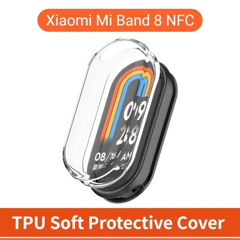 1 ชิ้น ใส ซิลิโคน ป้องกัน เคส สําหรับ Mi Band 8 NFC อุปกรณ์เสริมสมาร์ทวอทช์ ป้องกันการกระแทก เคสนาฬิกา