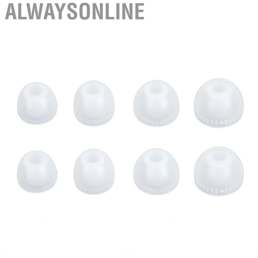 Alwaysonline Replacement Ear Tips Breathable Silicone Eartips 4.0mm Inner Hole 4 Sizes Pairs Noise Cancelling for SP510 WF 1000XM3