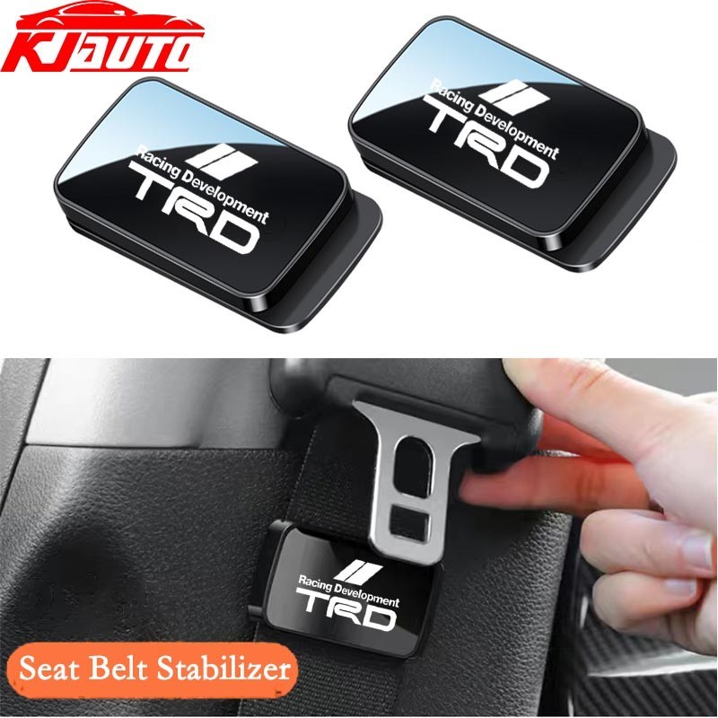 คลิปหนีบเข็มขัดนิรภัย แบบแม่เหล็ก ปรับได้ สําหรับ Toyota TRD Vios Raize Wigo Rush Veloz Yaris Ativ Innova Avanza Altis Fortuner Hilux Corolla Cross 1 2 ชิ้น