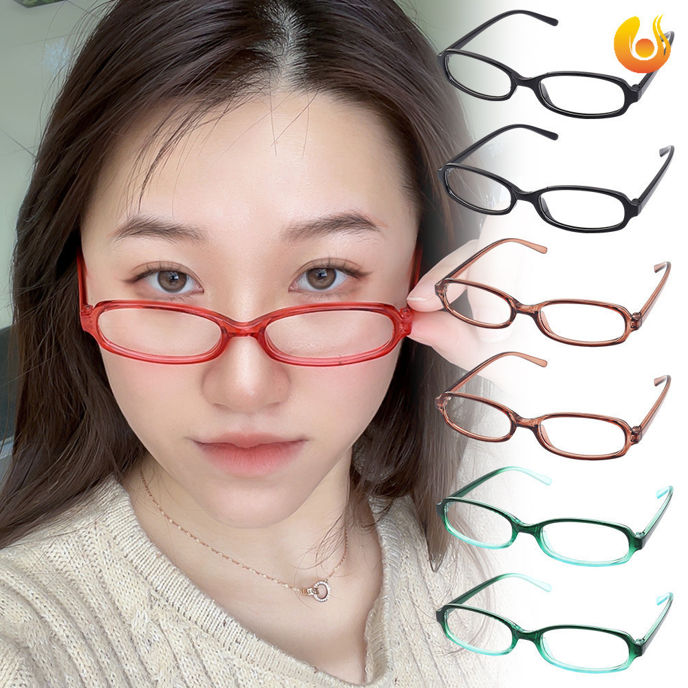 แว่นตาแฟชั่น กรอบวงรี ป้องกันแสงสีฟ้า สวยหรู เรียบง่าย สไตล์วินเทจ Y2K