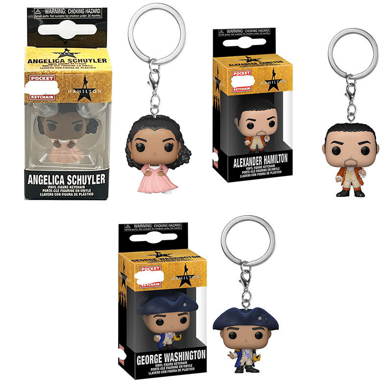 Funko POP พวงกุญแจ Broadway: Hamilton - Alexander Hamilton / Alexander Hamilton / Angelica Schuyler ของสะสม ฟิกเกอร์ไวนิล