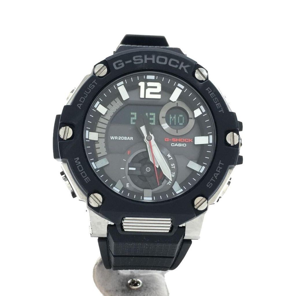 CASIO Wrist Watch G-Shock Silver Black Men's Solar Direct from Japan Secondhand