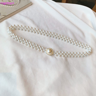 NFPH> ห่วงโซ่เอวมุกขนาดใหญ่เข็มขัดยางยืดของผู้หญิงที่มีการตก…