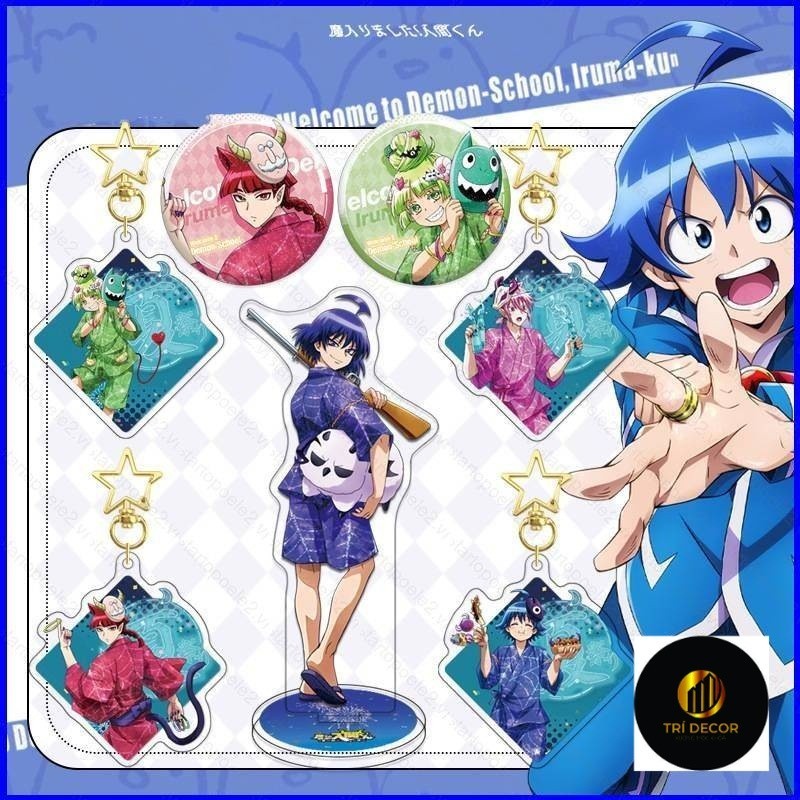 ยินดีต้อนรับสู่ demon-school iruma-kun anime Character Model Key Holder