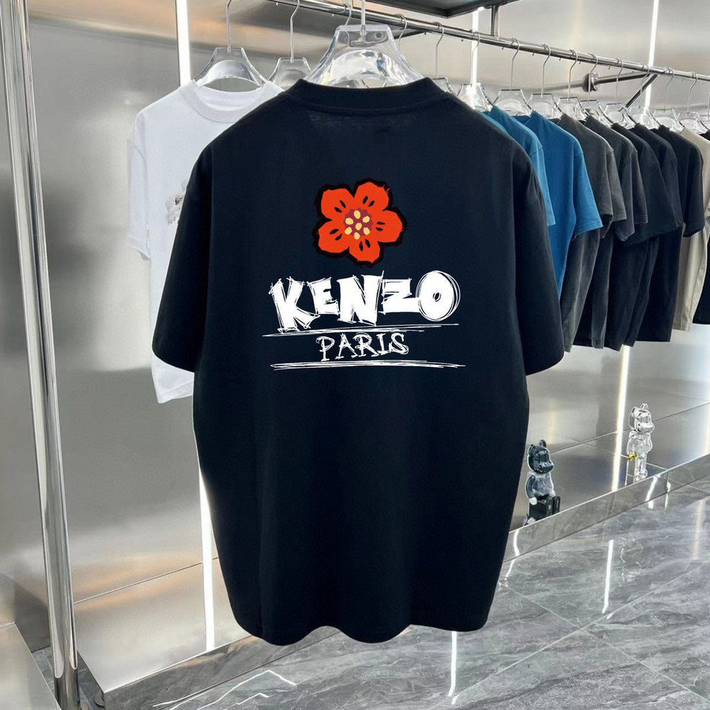 เสื้อยืดแขนสั้น พิมพ์ลายดอกไม้ KE Begonia เข้ากับทุกการแต่งกาย แฟชั่นฤดูใบไม้ผลิ และฤดูร้อน สําหรับผู้ชาย และผู้หญิง