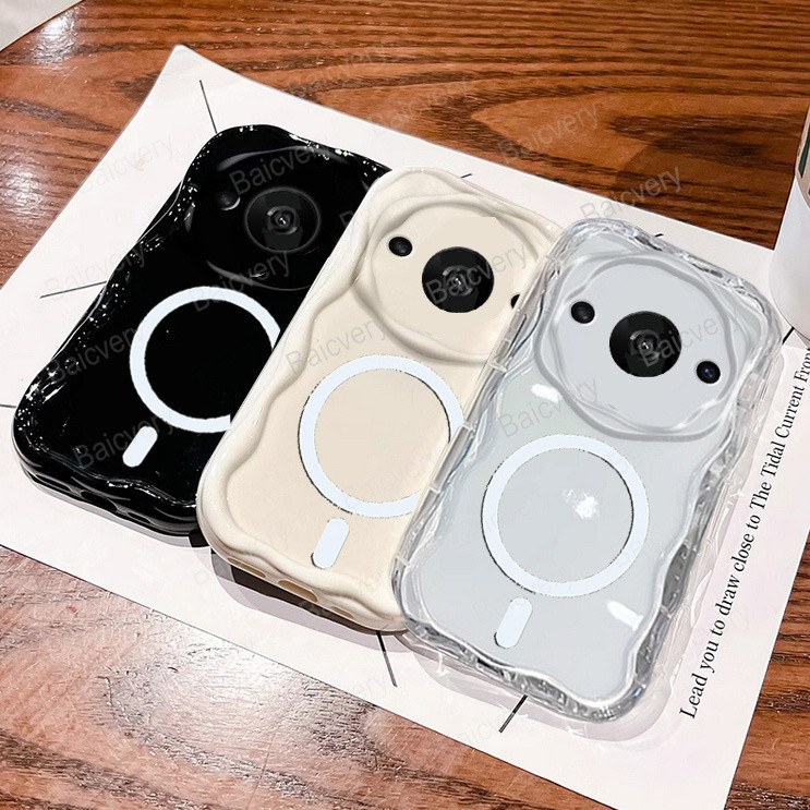 ปลอกสําหรับ Redmi A3 23129RN51X MZB0H0KIN MZB0H0LIN A3X แหวนเหล็กแผ่นสติกเกอร์แม่เหล็ก Ripple Border