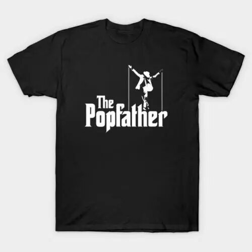 เสื้อยืด ผ้าฝ้าย พิมพ์ลาย The Popfather Michael Jackson The Godfather Parody สําหรับผู้ชาย