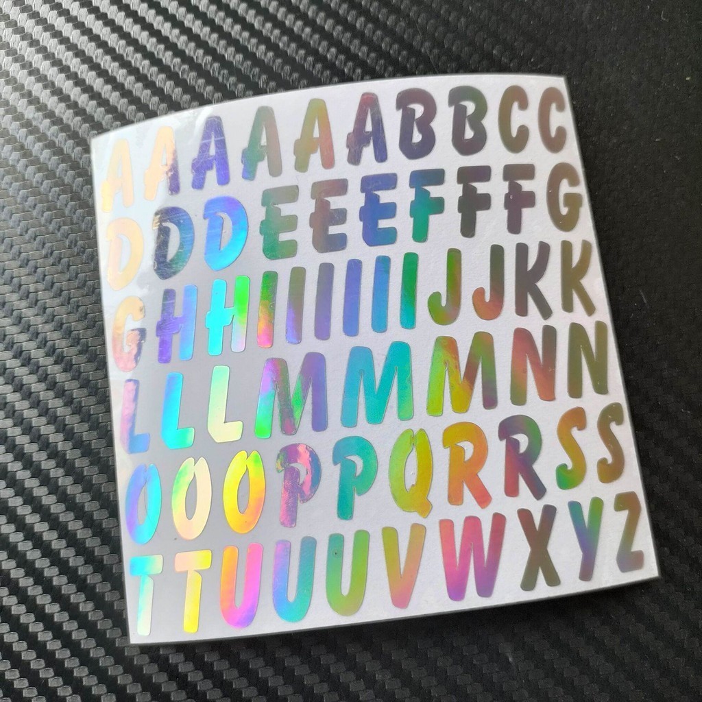 สติ๊กเกอร์ตัด ALPHABET HOLOGRAM LETTERS