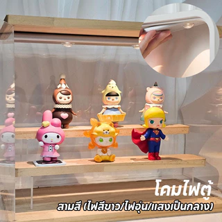 ไฟเซ็นเซอร์ LED ไร้สาย ไฟติดกล่องโมเดล USB สามารถปรับสี ไร้สาย 3 สี ตู้โชว์โมเดล