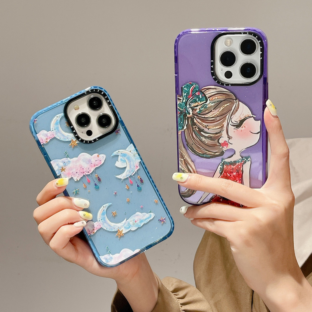 【Ponytail Girl】casetify เคสโทรศัพท์มือถือ TPU นิ่ม แบบใส พิมพ์ลาย สําหรับ iPhone 15 Pro max 14 Pro 13 Pro max 12 Pro max 11 11Pro max 12