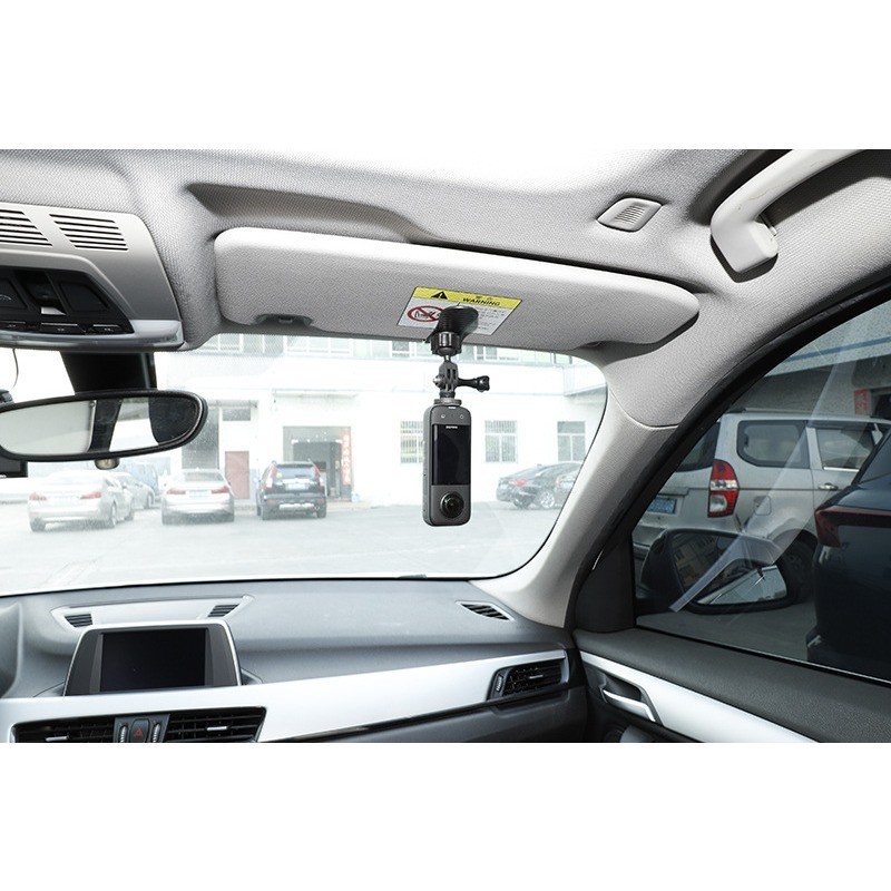 เมาท์ยึดที่บังแดดรถยนต์ พร้อมอะแดปเตอร์กล้องแอคชั่น 1/4 นิ้ว สําหรับ Insta360 Ace Pro 360 X3 GoPro 12 11 10 9 DJI Action 4
