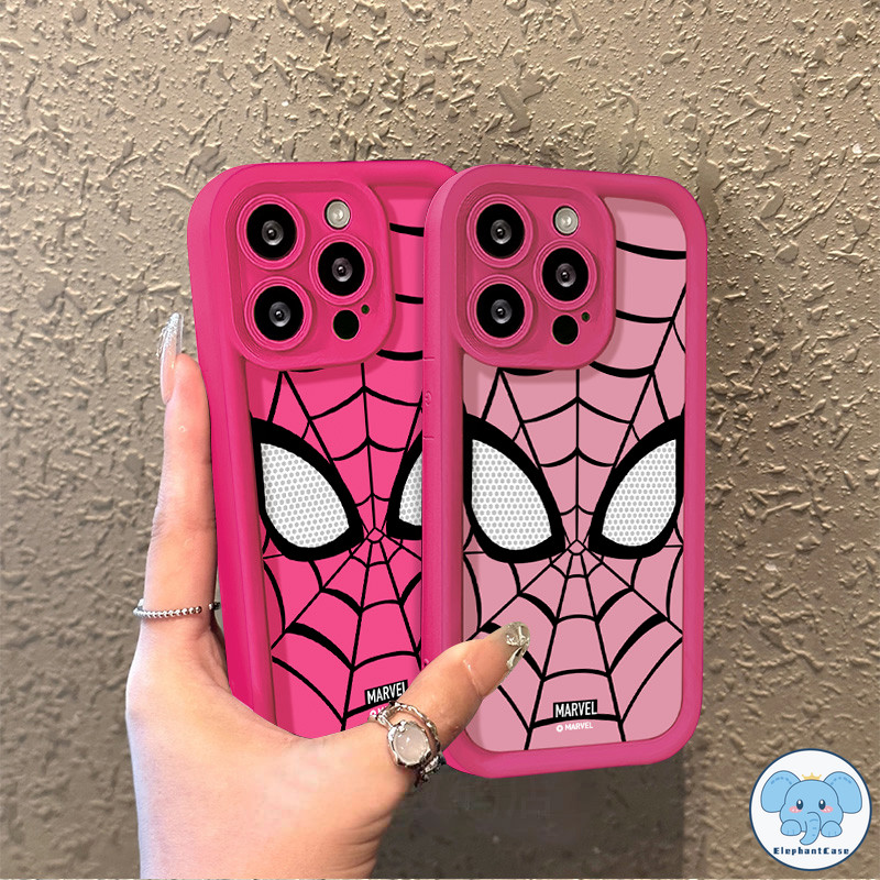 คู่รักเย็น Spiderman เทรนด์แบรนด์ Marvel ปกiPhone 11 14 15 12 13 Pro Max 7Plus X XR XS Max 15 6 8 6s 7 Plus SE 2020